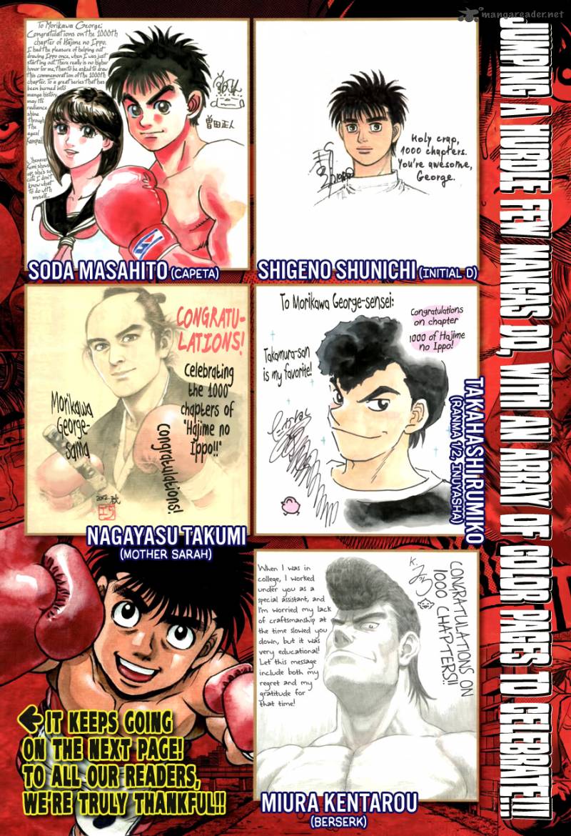 Hajime no Ippo Chapter 1000 - Manhwa18.com