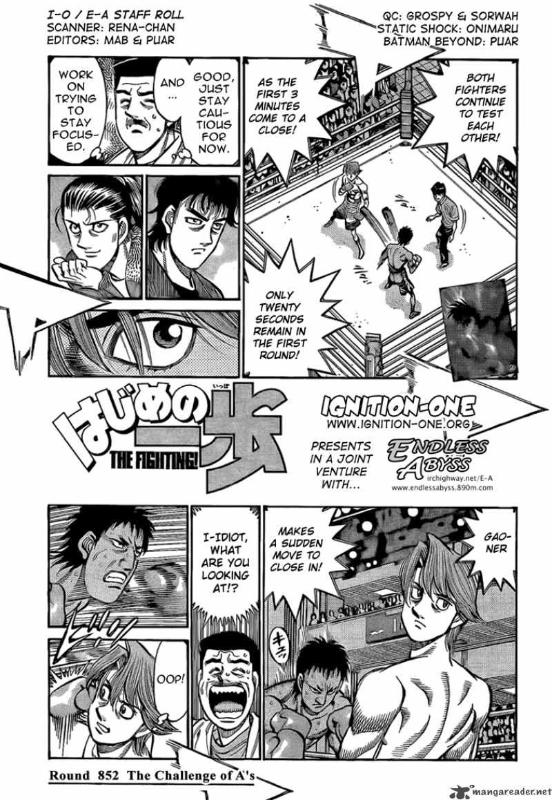 Hajime no Ippo Chapter 852 - Manhwa18.com