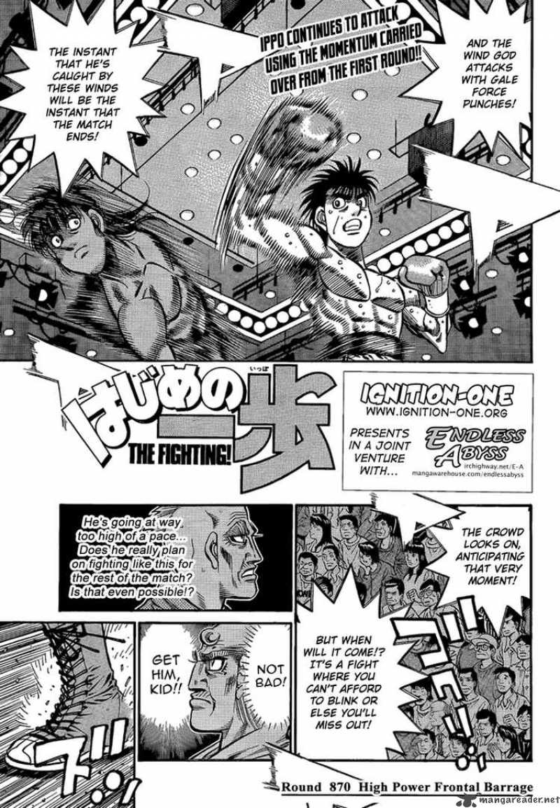 Hajime no Ippo Chapter 870 - Manhwa18.com