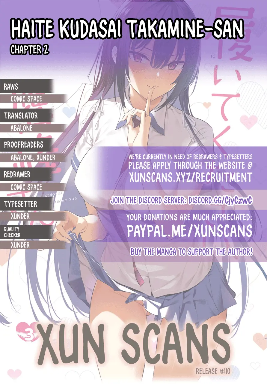 Haite Kudasai, Takamine-san Chapter 2 - Manhwa18.com