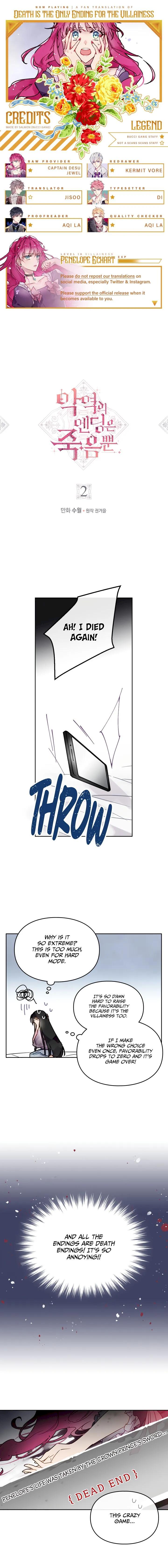 Death Is The Only Ending For The Villainess Chapter 2 - Manhwa18.com