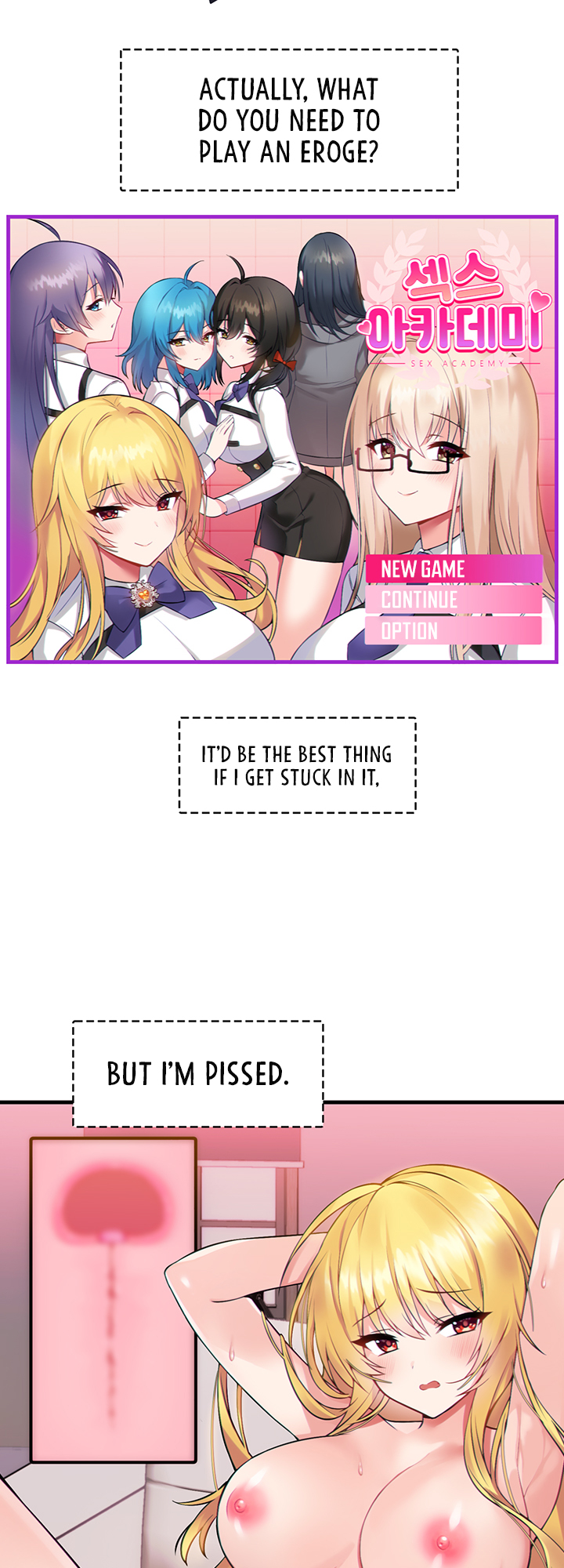 Trapped in the Academy’s Eroge Chapter 1 - Manhwa18.com